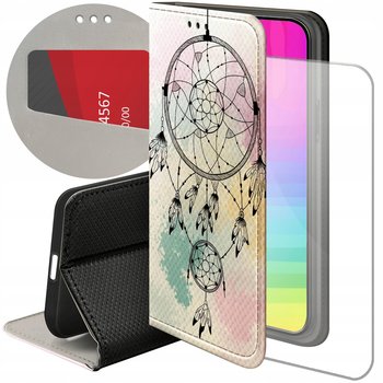 ETUI Z KLAPKĄ DO IPHONE 15 PRO WZORY BOHO ŁAPACZ SNÓW PIÓRA FUTERAŁ CASE - Inny producent