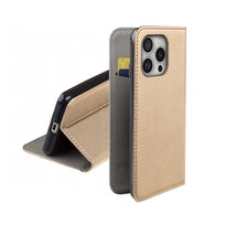 Etui z klapką do IPHONE 16 PRO obudowa złoty case smart magnet pokrowiec