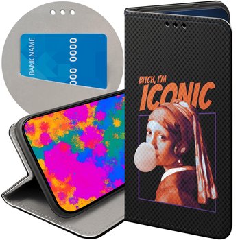 ETUI Z KLAPKĄ DO LG K40S WZORY LEONARDO DA VINCI SZTUKA MODERN FUTERAŁ CASE - Inny producent