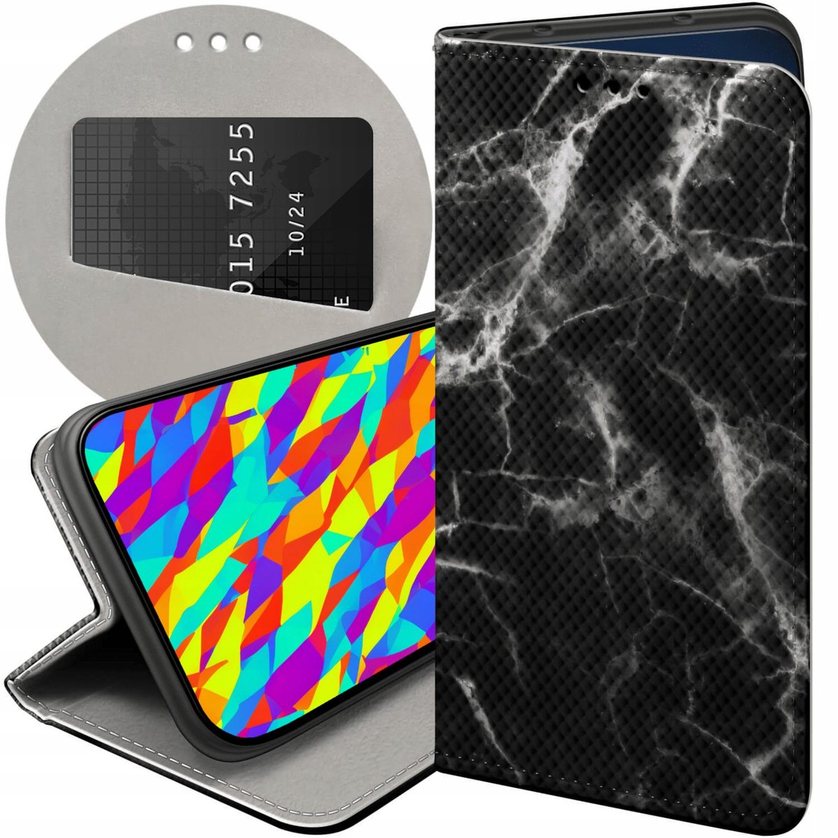 Beajew Cover Magnetica Per LG K50/Q60 – Portafoglio In Pelle Con 9 Slot E Laccio Tracolla Viola