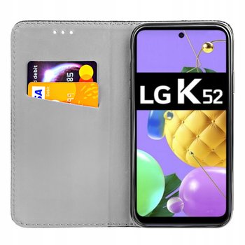 Etui Z Klapką Do Lg K52 / K62 Czarne Zamykane Magnetyczne Kabura Futerał - Hello Case