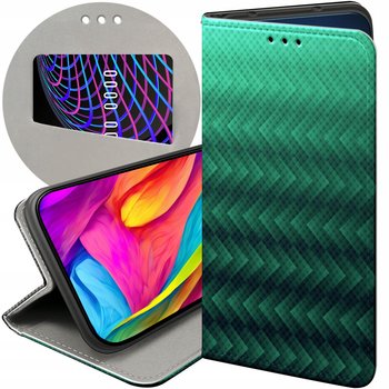 ETUI Z KLAPKĄ DO LG Q6 / G6 FIT WZORY ZIELONE GRASSY GREEN FUTERAŁ CASE - Inny producent