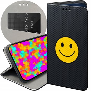 ETUI Z KLAPKĄ DO LG X POWER 2 WZORY UŚMIECH SMILE EMOJI FUTERAŁ POKROWIEC - Hello Case