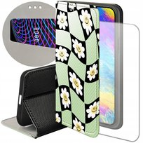 ETUI Z KLAPKĄ DO MOTO E20 / E30 / E40 WZORY DANISH PASTEL PASTELE +SZKŁO Hello Case