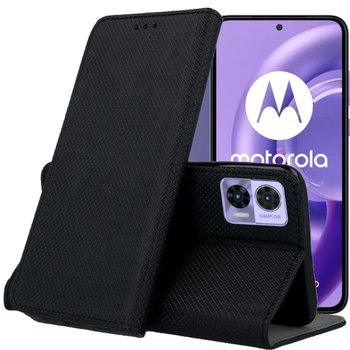 Etui Z Klapką Do Motorola Edge 30 Neo Czarne Zamykane Magnetyczne Kabura - Hello Case