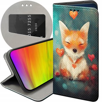 Etui Z Klapką Do Motorola Edge 50 Ultra Wzory Liski Lisy Fox Futerał Case - Hello Case