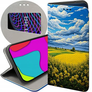 ETUI Z KLAPKĄ DO MOTOROLA MOTO 40 EDGE WZORY CHMURY NIEBO BŁĘKIT FUTERAŁ - Hello Case