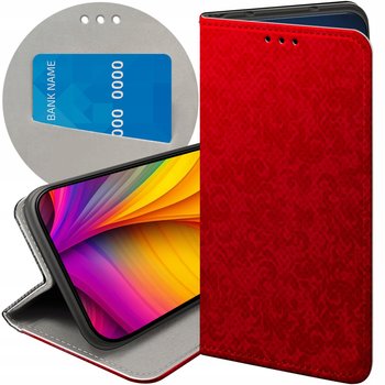 Etui Z Klapką Do Motorola Moto E6 Plus Wzory Czerwone Serca Róże Futerał - Hello Case