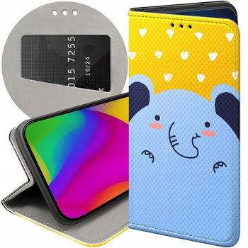 Etui Z Klapką Do Motorola Moto G05 / G15 / E15 Wzory Słoń Słonie Słoniki - Hello Case