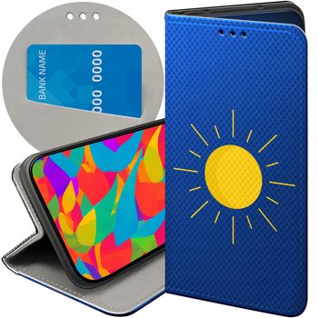 Etui Z Klapką Do Motorola Moto G35 Wzory Słońce Planety Sun Futerał Case - Hello Case