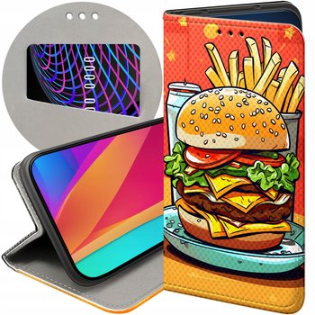 Etui Z Klapką Do Oppo A15 / A15S Wzory Hamburger Burgery Fast-Food Jedzenie - Hello Case