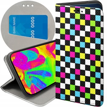 ETUI Z KLAPKĄ DO OPPO A15 / A15S WZORY KRATKA KRATKI KRATA FUTERAŁ CASE - Hello Case