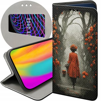 ETUI Z KLAPKĄ DO OPPO A16 / A16S / A54S WZORY JESIEŃ LIŚCIE AUTUMN FUTERAŁ - Hello Case
