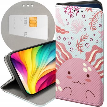 ETUI Z KLAPKĄ DO OPPO A38 4G WZORY AXOLOTL AKSOLOTL Z AKSOLOTLEM FUTERAŁ - Hello Case