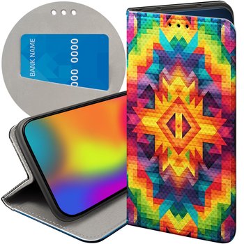 ETUI Z KLAPKĄ DO OPPO A38 4G WZORY AZTECKIE AZTEC AZTECY FUTERAŁ POKROWIEC - Hello Case