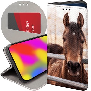ETUI Z KLAPKĄ DO OPPO A38 4G WZORY KONIE KUCE PEGAZY FUTERAŁ POKROWIEC CASE - Hello Case