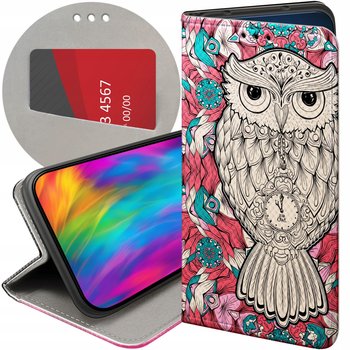 ETUI Z KLAPKĄ DO OPPO A38 4G WZORY SOWA SÓWKA SOWY FUTERAŁ POKROWIEC CASE - Hello Case
