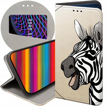 ETUI Z KLAPKĄ DO OPPO A38 4G WZORY ZEBRA ZEBERKA PASKI FUTERAŁ POKROWIEC - Hello Case