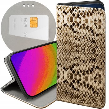 Etui z klapką do oppo a53s / a53 2020 wzory wąż  snake futerał - Hello Case