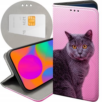 ETUI Z KLAPKĄ DO OPPO A57 2022 WZORY KOTY KOTKI KOCIAKI FUTERAŁ POKROWIEC - Hello Case