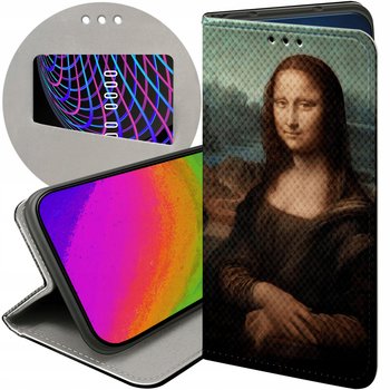 ETUI Z KLAPKĄ DO OPPO A57 2022 WZORY LEONARDO DA VINCI MONA ŁASICZKA CASE - Hello Case