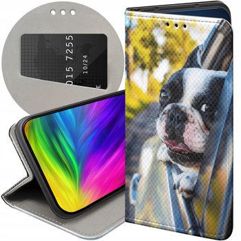 ETUI Z KLAPKĄ DO OPPO A57 2022 WZORY MOPS BULDOG FRANCUSKI ANGIELSKI CASE - Hello Case