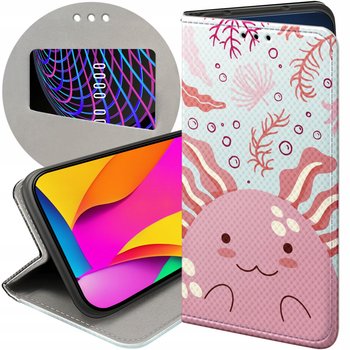 ETUI Z KLAPKĄ DO OPPO A79 5G WZORY AXOLOTL AKSOLOTL Z AKSOLOTLEM FUTERAŁ - Hello Case