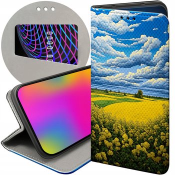 ETUI Z KLAPKĄ DO OPPO A79 5G WZORY CHMURY NIEBO BŁĘKIT FUTERAŁ POKROWIEC - Hello Case