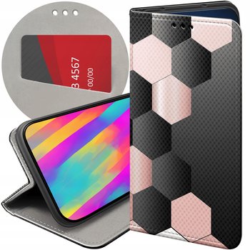 ETUI Z KLAPKĄ DO OPPO A79 5G WZORY GEOMETRYCZNE SYMETRIA FUTERAŁ POKROWIEC - Hello Case