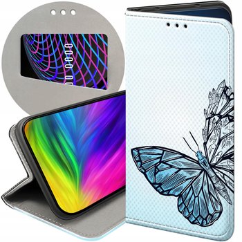 ETUI Z KLAPKĄ DO OPPO A79 5G WZORY MOTYLE BUTTERFLY BARWNE FUTERAŁ CASE - Hello Case