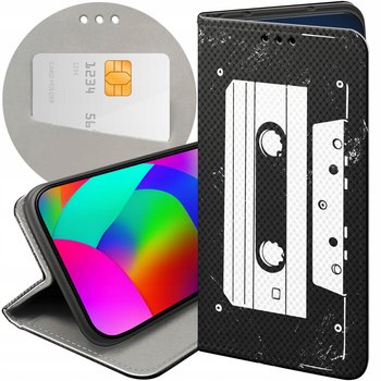 ETUI Z KLAPKĄ DO OPPO A79 5G WZORY RETRO OLD SCHOOL MUZYKA GRY FUTERAŁ CASE - Hello Case