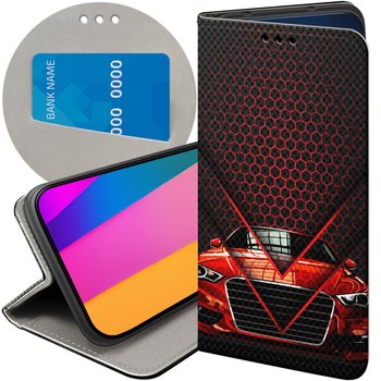 ETUI Z KLAPKĄ DO REALME C21Y WZORY AUTO MOTOR POJAZDY SAMOCHODY FUTERAŁ - Hello Case