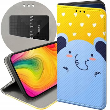 ETUI Z KLAPKĄ DO REALME C53 4G WZORY SŁOŃ SŁONIE SŁONIKI FUTERAŁ POKROWIEC - Hello Case