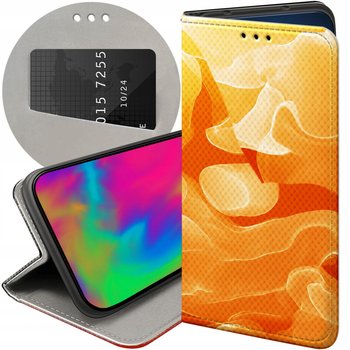 Etui z klapką do realme gt master 5g wzory pomarańczowe pomarańcze orange - Hello Case