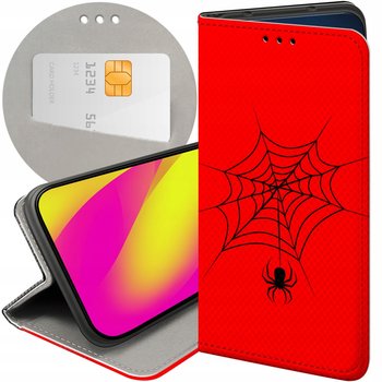 ETUI Z KLAPKĄ DO REDMI NOTE 10 / 10 PRO MAX WZORY PAJĄK SPIDER PAJĘCZYNA - Hello Case