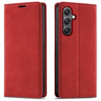 ETUI Z KLAPKĄ do Samsung A55 5G Zamykane Magnetyczne Skórzane + Szkło 9H Krainagsm