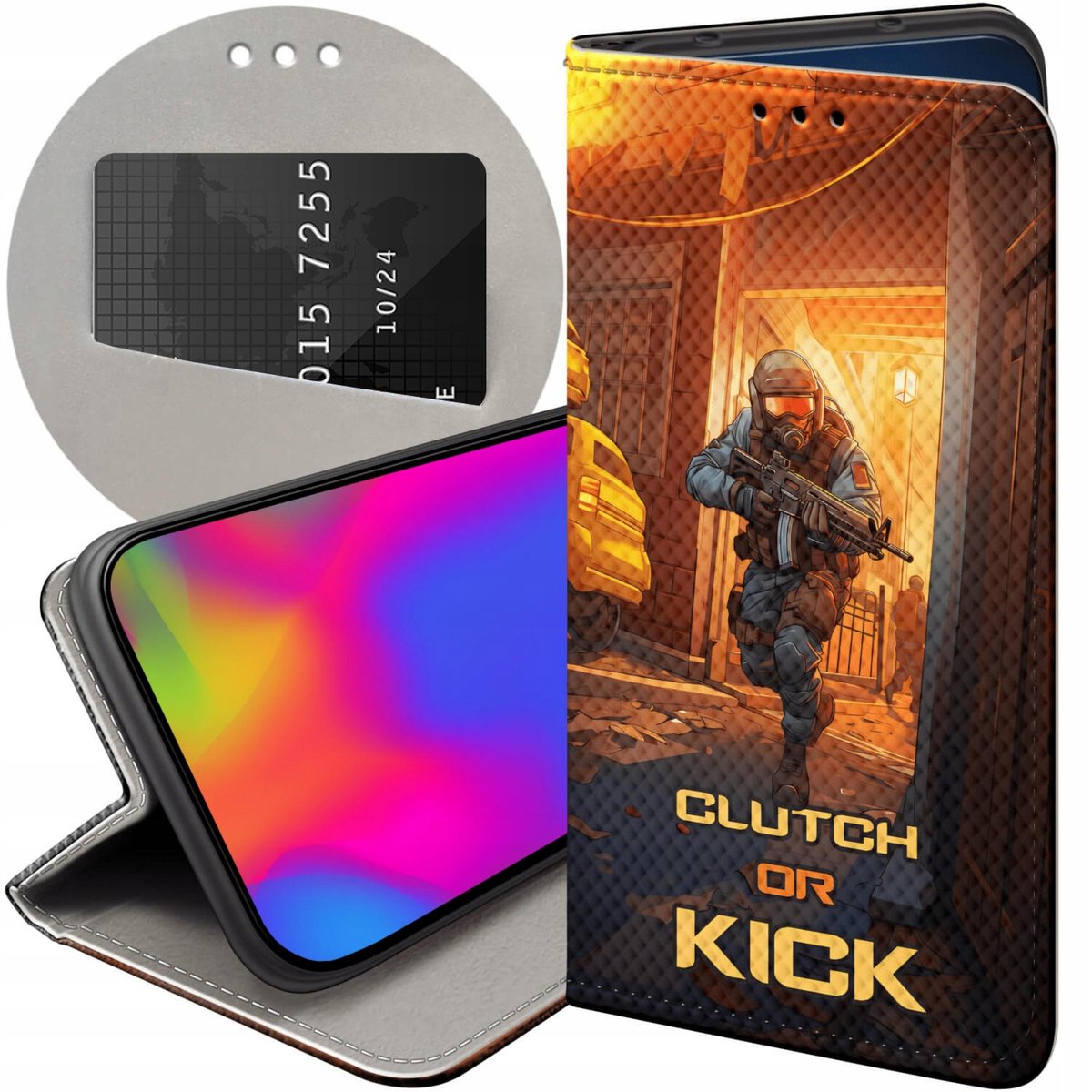 ETUI Z KLAPKĄ DO SAMSUNG GALAXY A12 WZORY CS GO COUNTER-STRIKE FUTERAŁ ...