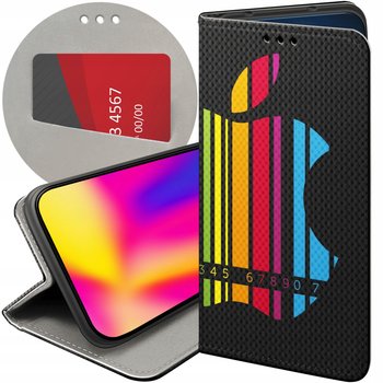 Etui z klapką do samsung galaxy a14 4g / a14 5g wzory z jabłkiem jabłuszko - Hello Case