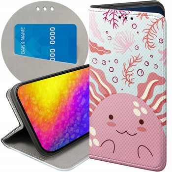 ETUI Z KLAPKĄ DO SAMSUNG GALAXY A22 5G WZORY AXOLOTL AKSOLOTL Z AKSOLOTLEM - Hello Case