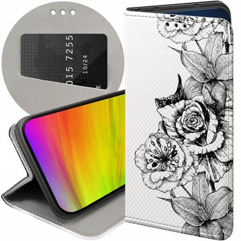 ETUI Z KLAPKĄ DO SAMSUNG GALAXY A24 4G / A25 5G WZORY BEŻOWE KREMOWE ECRU - Hello Case