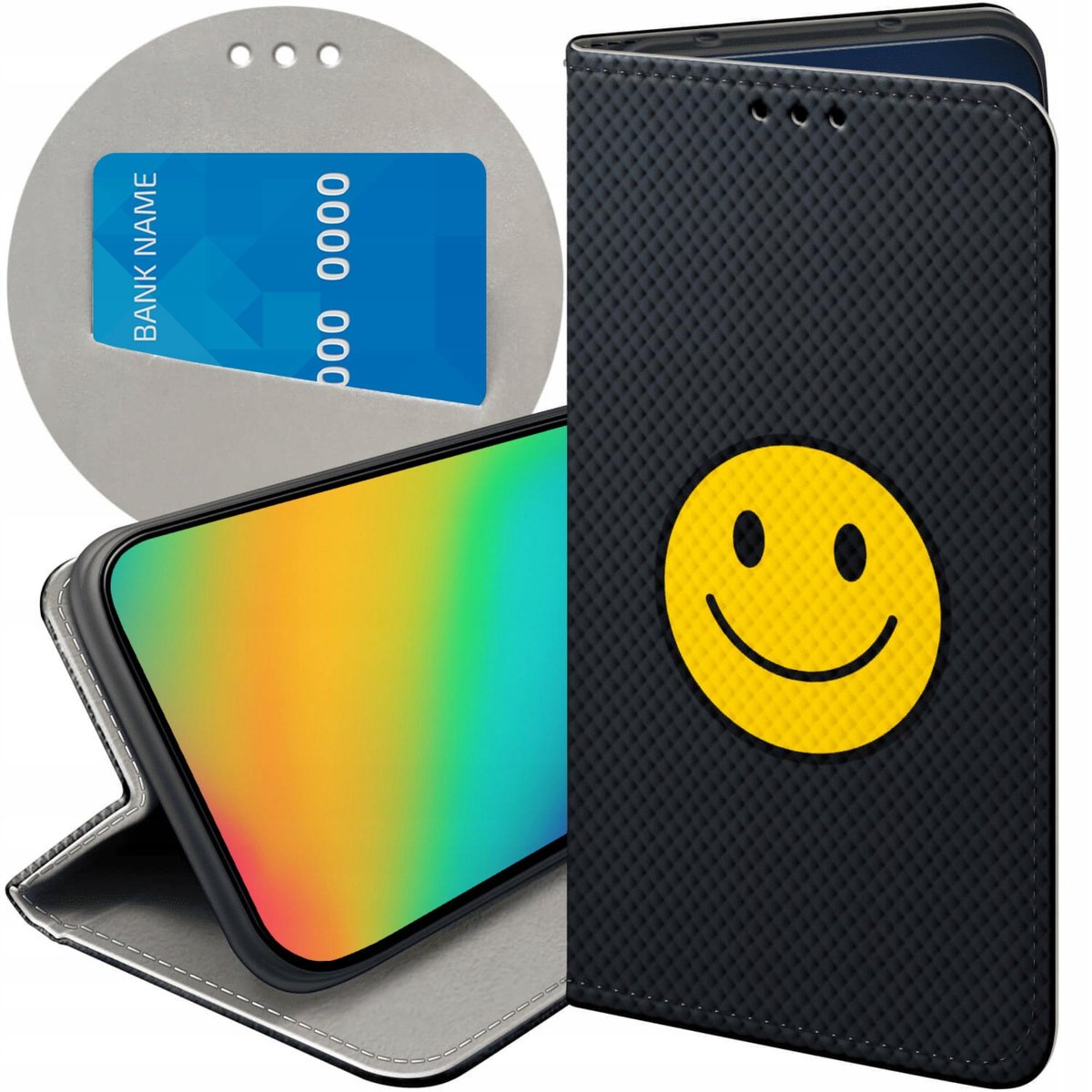ETUI Z KLAPKĄ DO SAMSUNG GALAXY A24 4G / A25 5G WZORY UŚMIECH SMILE