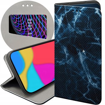 Etui Z Klapką Do Samsung Galaxy A32 5G Wzory Granatowe Futerał Pokrowiec - Hello Case