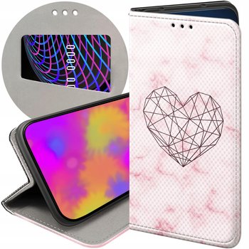 ETUI Z KLAPKĄ DO SAMSUNG GALAXY A52 5G WZORY SERCE SERDUSZKA MIŁOŚĆ FUTERAŁ - Hello Case