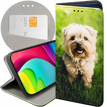 Etui Z Klapką Do Samsung Galaxy A72 Wzory Pieski Psiaki Dogs Futerał Case - Hello Case