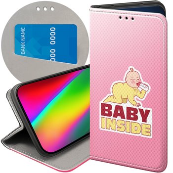 ETUI Z KLAPKĄ DO SAMSUNG GALAXY M13 WZORY CIĄŻOWE PREGNANT BABY SHOWER CASE - Hello Case