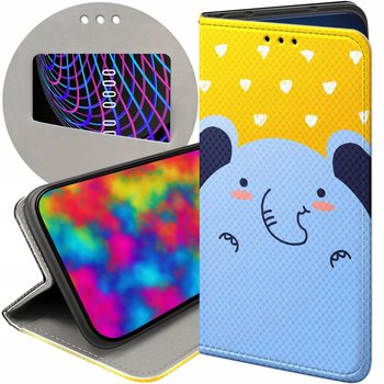 ETUI Z KLAPKĄ DO SAMSUNG GALAXY M13 WZORY SŁOŃ SŁONIE SŁONIKI FUTERAŁ CASE - Hello Case