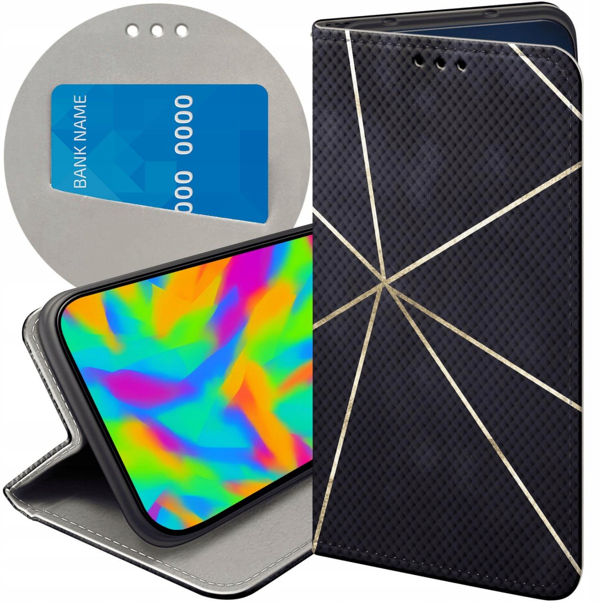 ETUI Z KLAPKĄ DO SAMSUNG GALAXY M21 WZORY ELEGANCKIE STYLOWE LUKSUSOWE ...