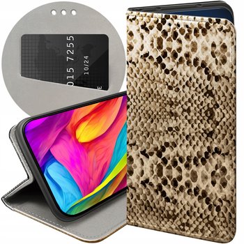 Etui z klapką do samsung galaxy s21 fe wzory wąż  snake futerał - Hello Case