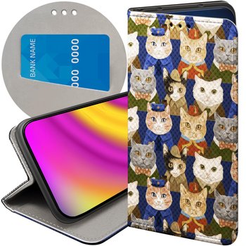 ETUI Z KLAPKĄ DO SAMSUNG GALAXY S24 ULTRA WZORY KOTY KOCIAKI KOTKI FUTERAŁ - Hello Case