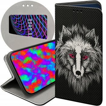 ETUI Z KLAPKĄ DO SAMSUNG GALAXY S24 ULTRA WZORY WILK WILKOŁAK WOLF WILCZYCA - Hello Case